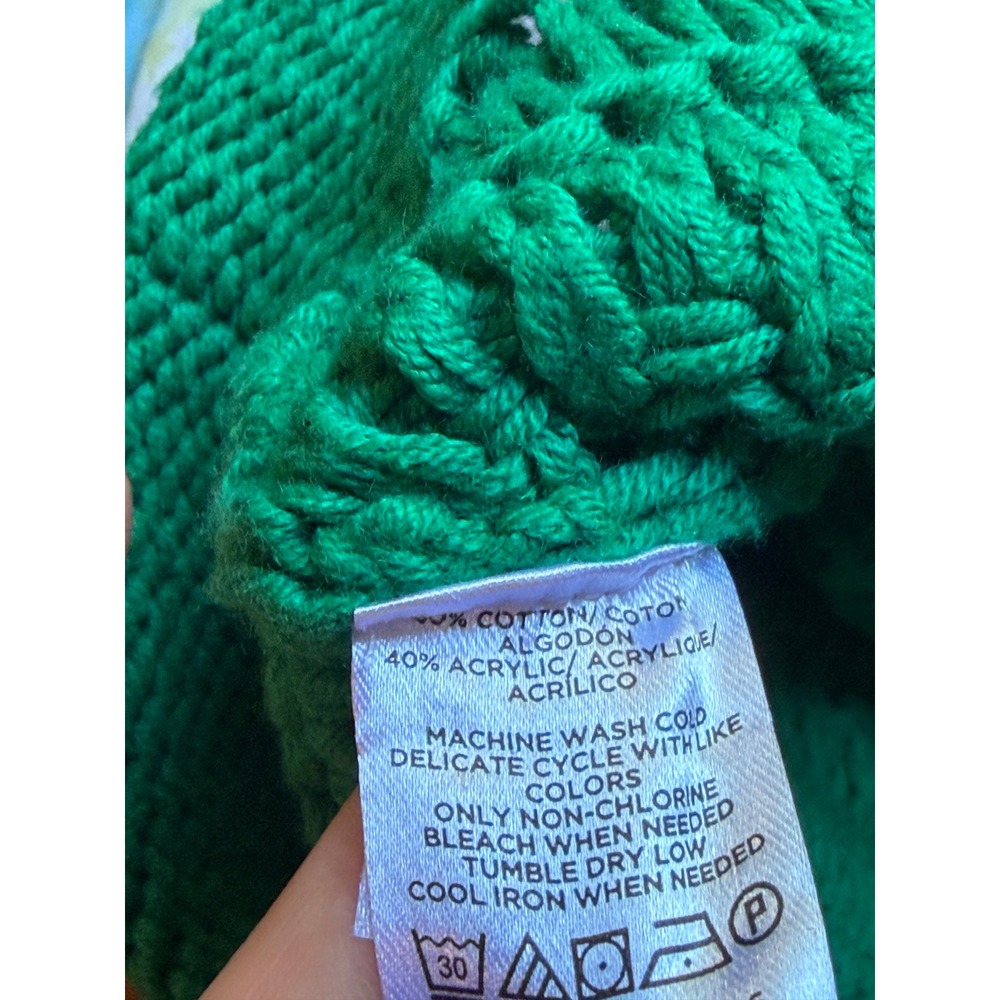 LOFT | 2024 Cardigan Sweater Large Green Textured Knit Gold Button Lady Jacket - Picture 8 of 12